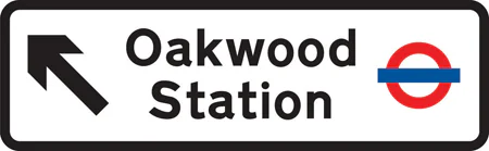 Junction ahead leading to a London underground railway station