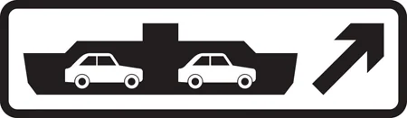 Junction ahead leading to a car ferry
