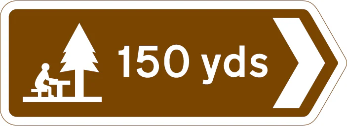 Direction and distance to picnic area