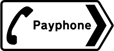Direction to a public telephone