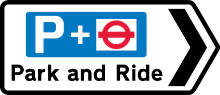 Direction to a parking place from which a 'Park and Ride' scheme operates