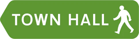 Direction of route to destination shown for pedestrians