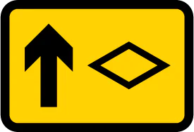 Direction of temporary diversion route from junction ahead
