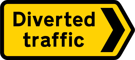 Direction of temporary diversion route