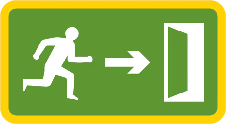 Direction to emergency exit for pedestrians from a tunnel
