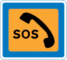 Emergency telephone ahead