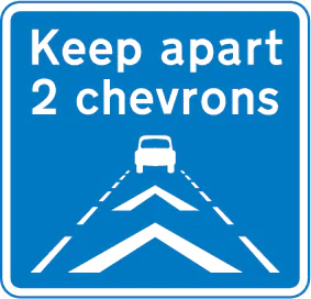 Drivers should keep a distance of two chevron markings from the vehicle in front