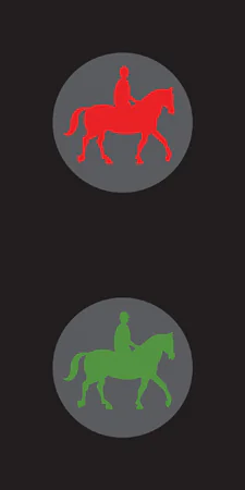 Light signals for equestrian traffic