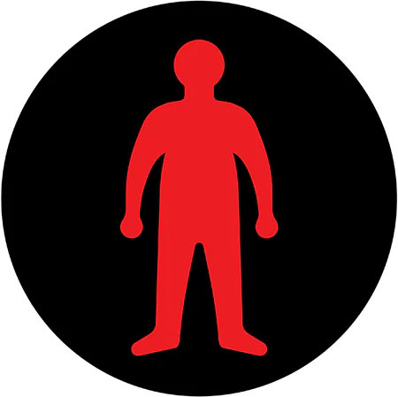 Light signal at level crossing for pedestrians