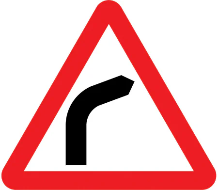 Bend ahead to the right