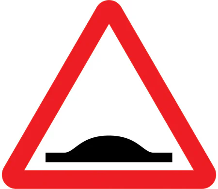Road hump or series of road humps ahead