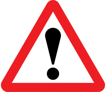 Other danger ahead. Plate beneath indicates the nature of the hazard