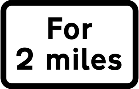 Hazard or prohibition extends for 2 miles