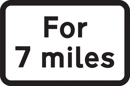 Hazard or prohibition extends for 7 miles