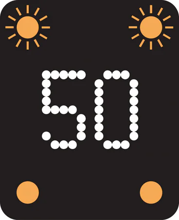 Temporary maximum speed of 50 miles per hour advised