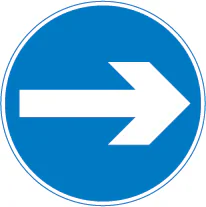 Vehicular traffic must proceed in the direction indicated by the arrow