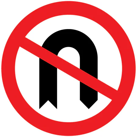 No U-turns for vehicular traffic