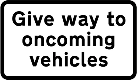 Priority must be given to vehicles from the opposite direction