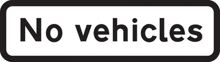 All vehicles prohibited