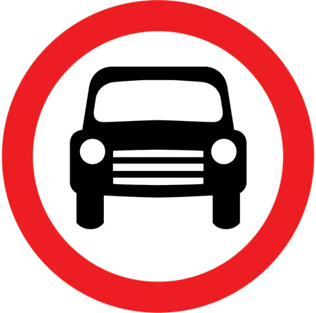 Motor vehicles except solo motor cycles prohibited