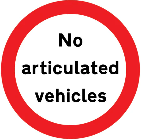 Articulated vehicles prohibited