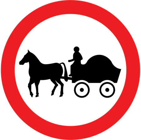 Horse drawn vehicles prohibited