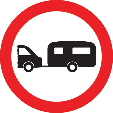 Towed caravans prohibited
