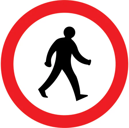 Pedestrians prohibited