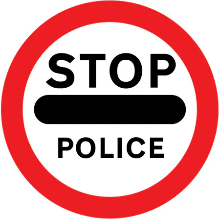 Vehicular traffic must not go beyond the sign where displayed temporarily by a constable in uniform or by a traffic warden