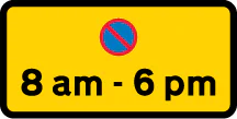 Waiting prohibited except for loading and unloading during the period indicated