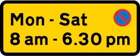Waiting prohibited except for loading and unloading during the period indicated