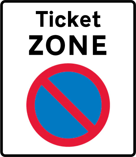 Entrance to a ticket parking zone