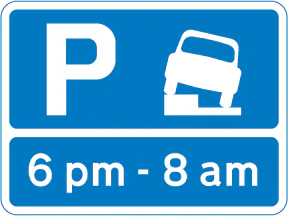 Vehicles may be parked partially on the verge or footway during the period indicated