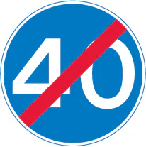 End of 40 miles per hour minimum speed limit