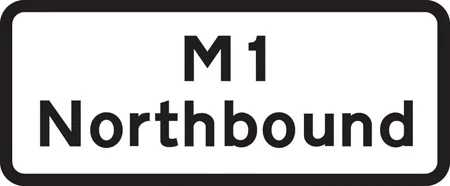 Location of road works immediately ahead on route indicated