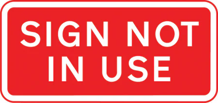 Variable message sign ahead not in use or being tested