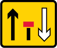 Centre lane of a three lane single carriageway road closed