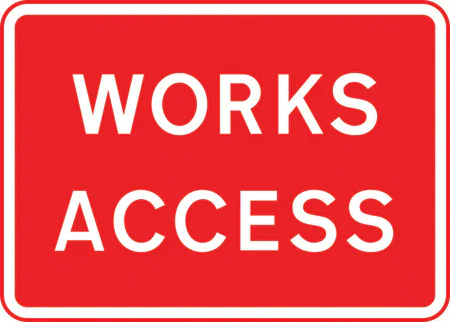 Temporary entrance to a construction or road works site