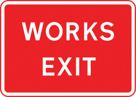 Temporary exit from a construction or road works site