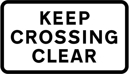 Vehicular traffic must not stop within the area of a railway or tramway level crossing