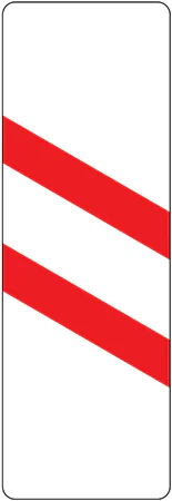 Countdown marker to railway or tramway level crossing
