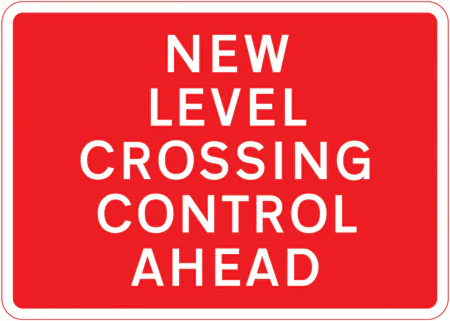 New method of controlling traffic at a railway or tramway level crossing ahead