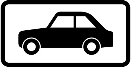 Parking place for motor cars