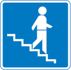 Stepped entrance to pedestrian subway