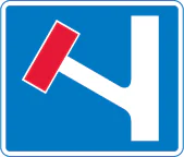 No through road for vehicular traffic in direction indicated from junction ahead