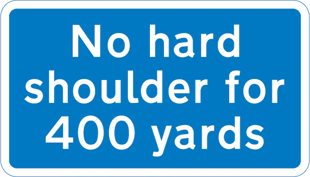 No hard shoulder available for 400 yards