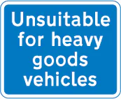 Road unsuitable for heavy goods vehicles