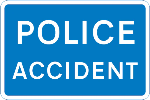 Accident ahead and consequent need to proceed with caution