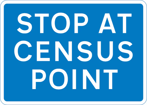 Vehicles must stop at a census traffic point
