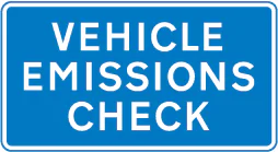 Vehicle emissions check point ahead